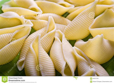 Traditional Italian Conchiglioni Rigati Pasta Stock Photo Image Of
