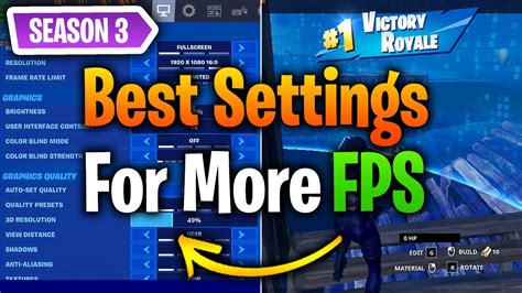 Boost Your Fps In Fortnite Season 3 Chapter 2 With This Settings Youtube