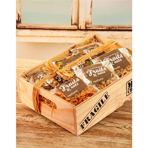Choose a birthday gift that will help her mark this special occasion in a memorable way. Man Crates Nut Hamper | South Africa | inMotion Flowers