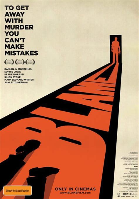 Blame Film Poster 2010 Typography Poster Design Graphic Design