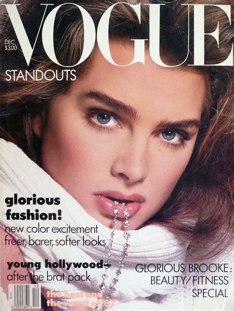 Brooke Shields By Denis Piel Vogue Us December 1987 Vogue Magazine Covers Fashion Magazine