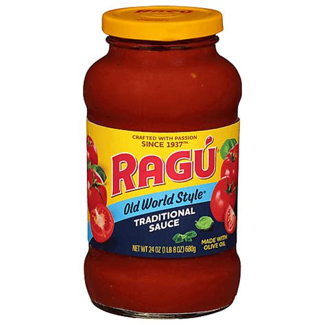 Ragú Traditional Old World Style Sauce 24 Oz Jar Tomato And Basil Hays