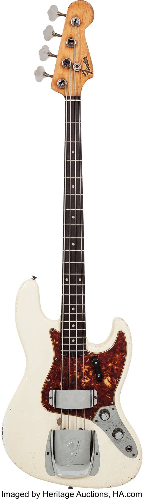 1961 Fender Jazz Bass White Electric Bass Guitar Serial Lot 85086 Heritage Auctions