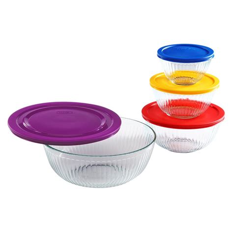 8 Piece Sculpted Mixing Bowl Set With Lids Chicago Cutlery