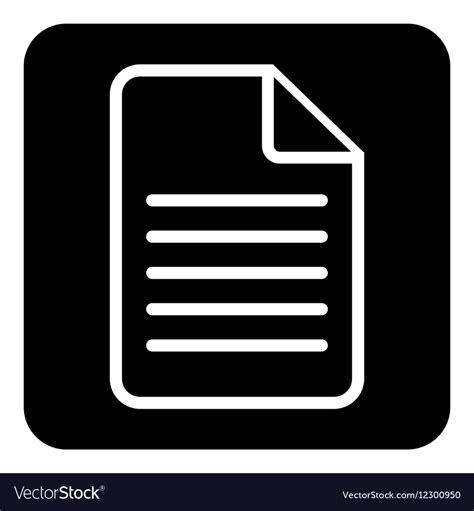 Document Icon On White Royalty Free Vector Image