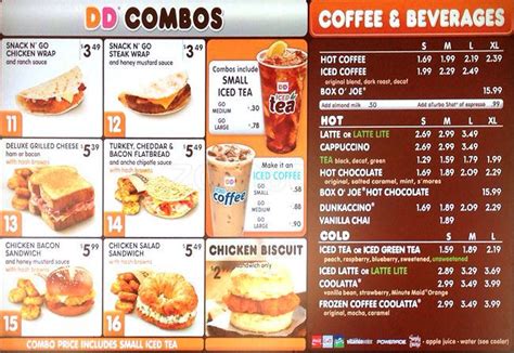 Dunkin' donuts menu and prices in india. Menu at Dunkin fast food, Boulder