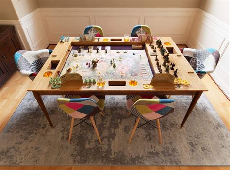 Board Gaming Table Dresden Standard With Game Setup And Dm Shelf