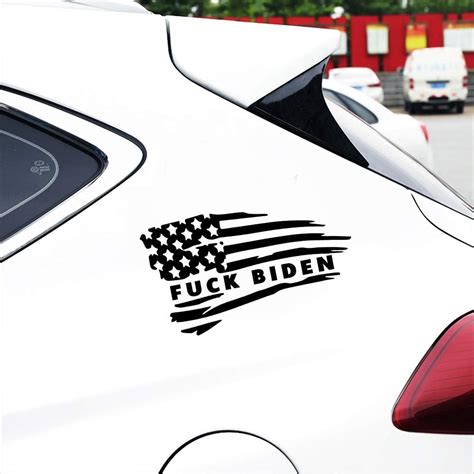 Vylymuses 2pack Tattered American Flag Fuck Biden Decal