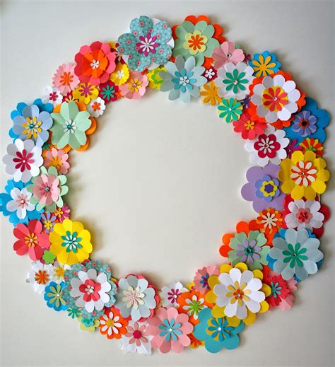 Ideas From The Forest Wreath Of Paper Flowers