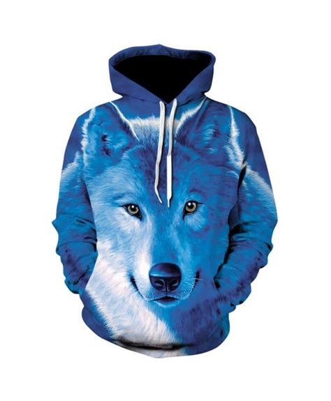 Create and sell your own custom sweatshirts. Plus Size Blue Wolf Hoodies Hip Hop Unisex Hoody ...