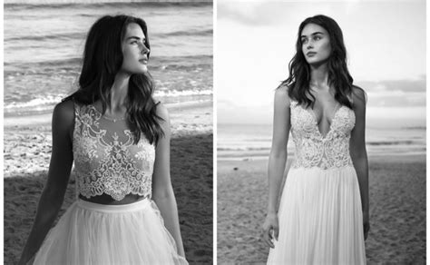 W miniony weekend marina łuczenko i wojciech szczęsny wzięli długo zapowiadany ślub. Dwuczęściowa suknia do ślubu