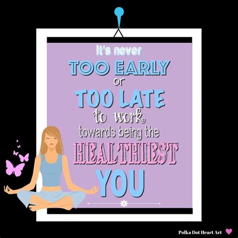 Health And Fitness Wall Art Print Quote Its Never Too Early Or Too
