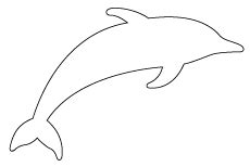 Print on cardstock, cut outline and viewing window, laminate, and go! Dolphin Shapes - Custom Shapes for Labels and Tags