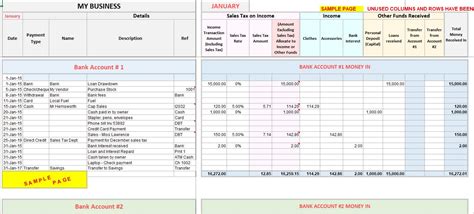 Excel Business Income And Expense Template Gagasresource
