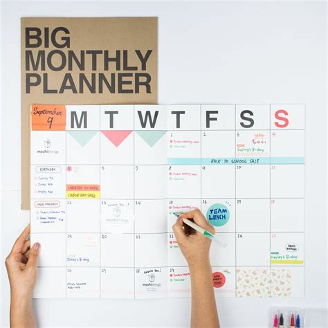 Big Monthly Planner Mochithings Big Monthly Planner Monthly