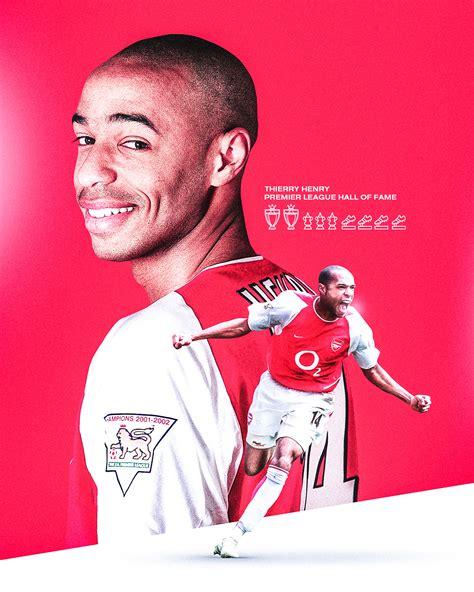 Thierry Henry Premier League Hall Of Fame Poster On Behance