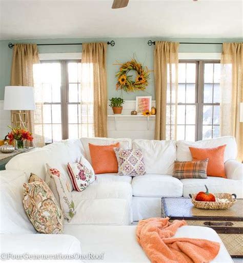 Pretty Orange Fall Living Room Tips Resource List Four