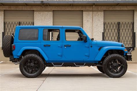 2019 Jeep Wrangler Unlimited Jl Voodoo Blue Rockstars Rigids Leather