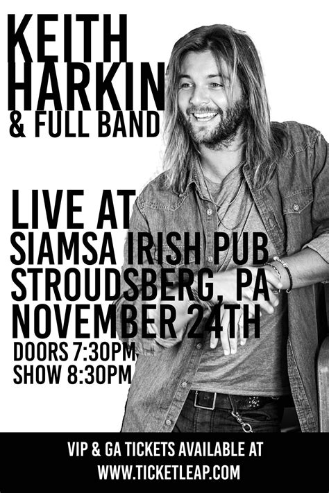 Keith Harkin And Full Band On Mercy Street Tour All Ages Mercy