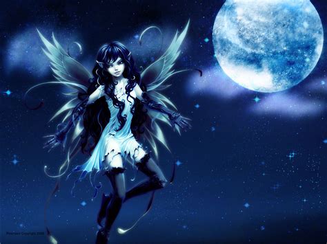 Download Blue And Black Fairy Wallpapertip