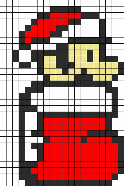 Mario Christmas Perler Bead Pattern Bead Sprites Characters Fuse