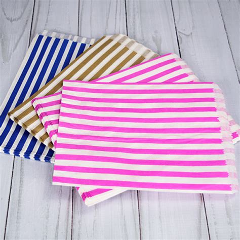 Large Candy Striped Paper Bags From Stock At Midpac White Paper Bags