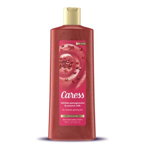 Caress Exfoliating Body Wash Tahitian Pomegranate And Coconut Milk 18 Oz