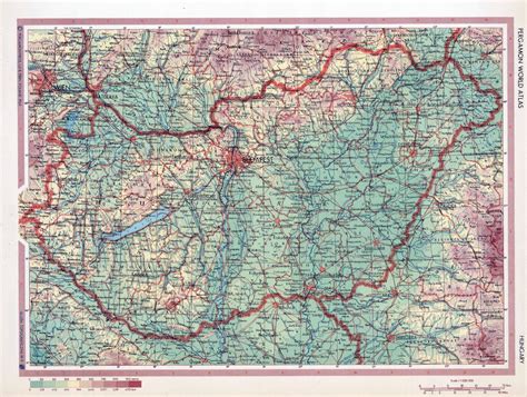 Large Old Physical Map Of Hungary Hungary Europe Mapsland Maps