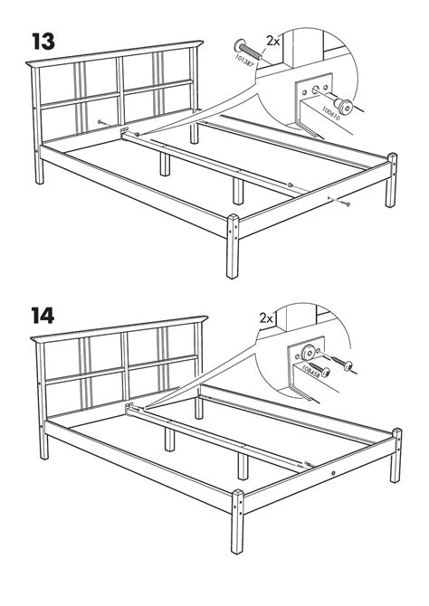 Ikea Dalselv Bed Frame Queen Assembly Instruction Page 12 Free Pdf
