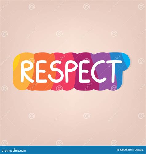 Colorful Respect Word Icon Stock Vector Illustration Of Ethic 200545210