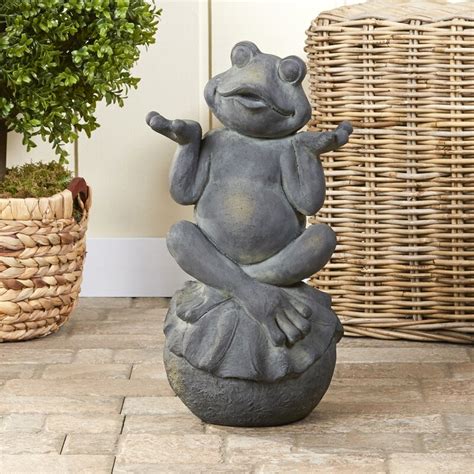 H zen garden gnome statue. Birch Lane™ Zen Frog Garden Statue & Reviews | Birch Lane