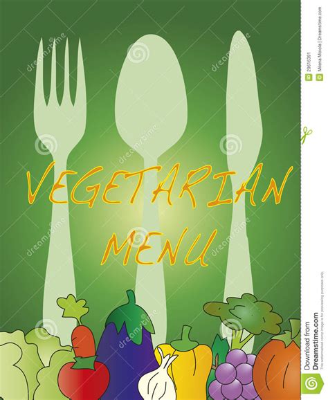 Menu Do Vegetariano Ilustração Stock Ilustração De Azeitona 29616391