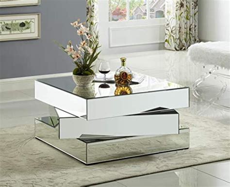 contemporary mirrored coffee table featuring a bold geometric design 39 5 coffee table
