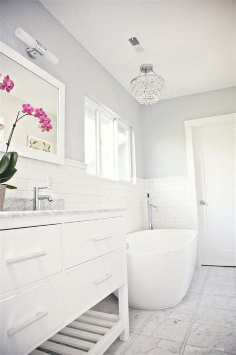 Before And After Gray And White Master Bathroom Reveal White Master