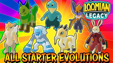 Every Starters Final Evolutions Loomian Legacy Youtube