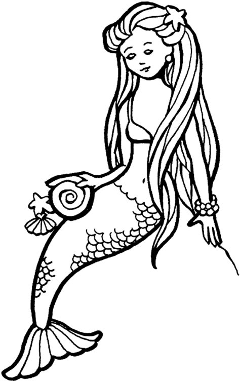 Cute Free Mermaid Coloring Pages Coloring Home