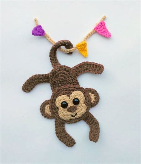 PATTERN Circus Monkey Applique Crochet Pattern PDF Instant Download