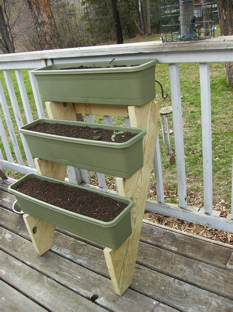 Three Tier Planter Made With Stair Stringers Herb Planter Tiered Garden Boxes Tiered