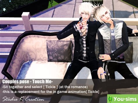 Скачать Парные позы Couples Pose Touch Me от Karzalee к Sims 4