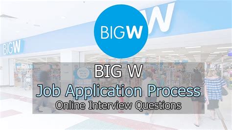 Big W Job Application Process Interview Questions 2019 Youtube