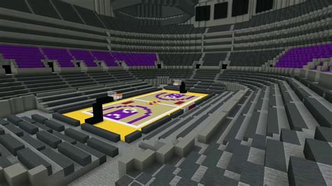 Minecraft Staples Center Lakers Court Youtube