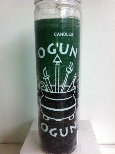 The Orisha Ogun 7 Day 2 Color Unscented Candle In Glass Gtineanupc