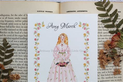 Amy March Art Print Little Women Watercolor Art Little Women Etsy