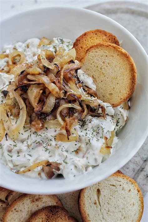 Caramelized Onion And Bacon Dip Homebody Eats