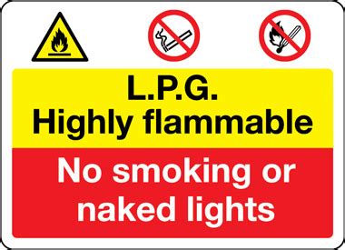LPG Highly Flammable Safety Sign Aura Sign Shop