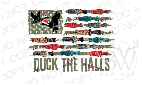 Duck The Halls Duck Hunting Christmas Digital Download Png