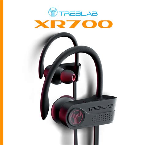 Treblab Xr700 Noise Cancelling Bluetooth Wireless Earbuds With Earhooks And Ipx7 Waterproof For