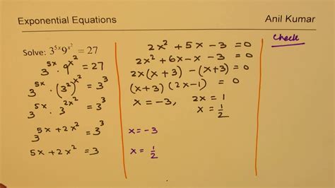 How To Solve Exponential Equation With Different Base Youtube