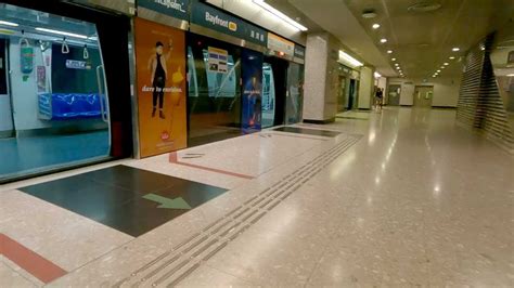 Singapore MRT Ride From Bayfront To Promenade Train Station Suntec