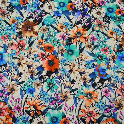 Floral Satin Silk Print Fabric
